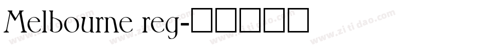Melbourne reg字体转换